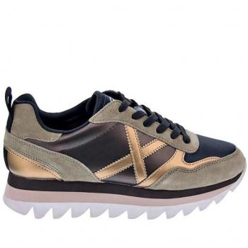 Munich Ripple 51 Zapatillas Bajas para Mujer, Color Gris/Marrón, Talla 36