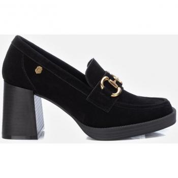 Mocasines de mujer de piel y tacón de 8 cm