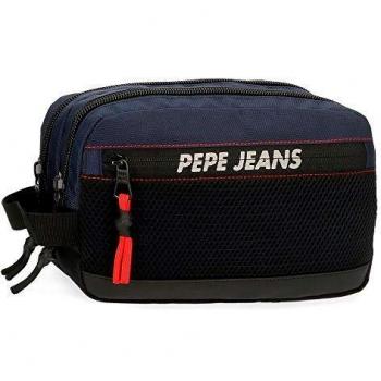 Neceser Pepe Jeans Split Doble Compartimento Adaptable, Azul, 24x15x10 cm