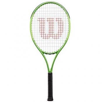 Wilson Raqueta de tenis, Blade Feel 26, Jugador júnior de 11 años en adelante, Compuesto de fibra de vidrio y aluminio, Lima/negro, WR027010U