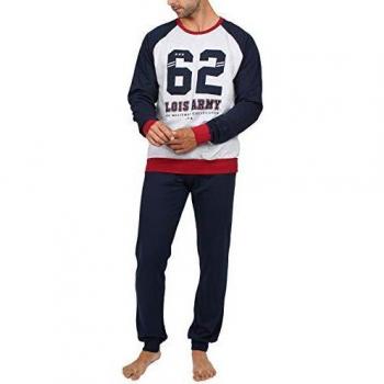 Lois Pijama Manga Larga Army para Hombre, Color Marino, Talla L