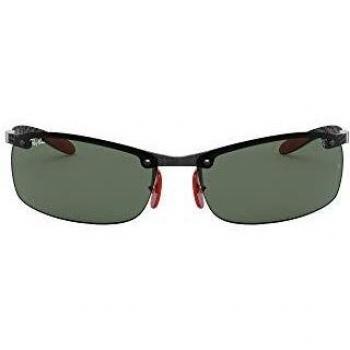 RAYBAN Men's 0RB8305M F00571 64 Sunglasses, Carbon/Dark Green