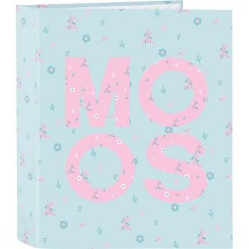 Carpeta MOOS de Folio 4 Anillas con Diseño 'Garden' de Safta, Ideal para Niños, Resistente y Versátil