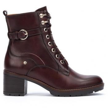 Botines de mujer Pikolinos de piel con tacón y hebilla LLANES W7H