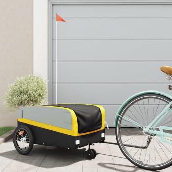 Remolque para bicicleta de hierro negro y amarillo 45 kg