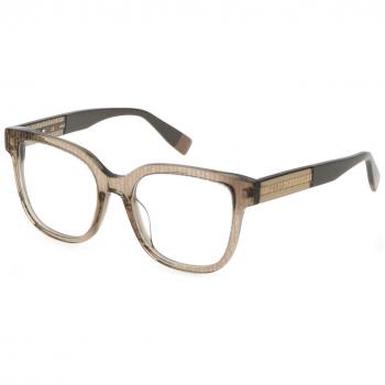 Police VPLG71 Men's Eyeglass Frame, Shiny Satin Bronze, 55mm