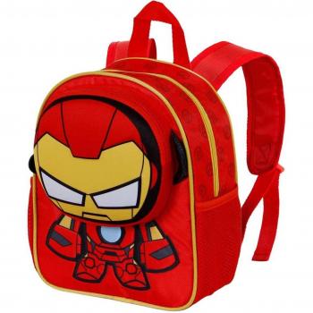 Marvel Iron Man Bobblehead Mochila Pocket, Rojo