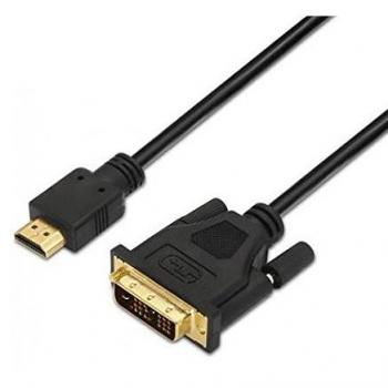 AISENS A117-0090 - Cable DVI a HDMI DE 1.8 m para Pantalla o televisor Full HD, Color Negro