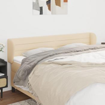 Cabecero de tela color crema 183x23x78/88 cm vidaXL
