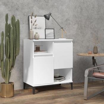 Aparador de madera contrachapada blanco 60x35x70 cm, mueble de almacenaje de salón, buffet para salón, armario auxiliar, armario de almacenamiento