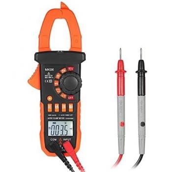 Multimetro Digital Profesional, Medidor de Abrazadera Digital 4000 Counts, Rango Automático, LCD Diaplay, Multímetro con Retroiluminación Resistencia, Medir AC/ DC Resistencia