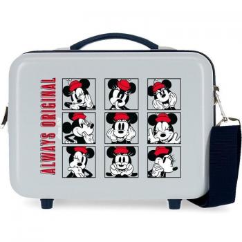 Disney Minnie Always Original Good Vibes Only Neceser Infantil Rígido ABS, Capacidad 9L, Color Azul