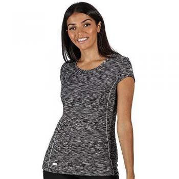 Regatta Hyperdimension-Camiseta De Tejido Elástico Ligero Y De Secado Rápido T-Shirts/Polos/Vests, Mujer, Black, 10