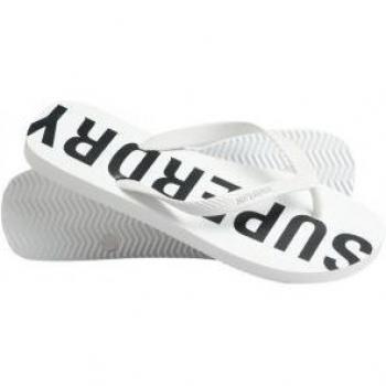 Superdry Code Core Sport Vegan - Chanclas para hombre, diseño blanco