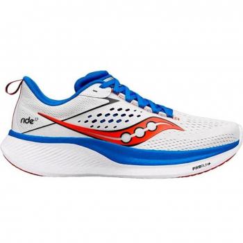 Saucony Ride 17 Men's White/Cobalt Running Shoes