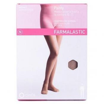 Farmalastic Panty Compresión Normal Talla Reina Color Beige para Tobillo 24-25 cm y Pantorrilla 39-41 cm, Hasta la Cintura (E-T), 1 Unidad