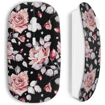 Rato Inalámbrico Diseño Flores