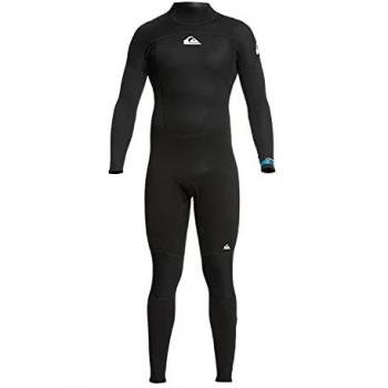 Traje de neopreno Quiksilver Prologue 3/2mm manga larga negro para hombre con cremallera trasera, talla S