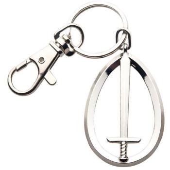 Llavero Marvel Wandavision S.W.O.R.D Logo - Llavero de metal con diseño del logo de S.W.O.R.D de la serie WandaVision, color negro y dorado, tamaño compacto ideal para llaves o mochila,