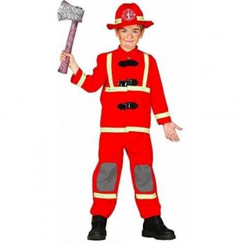 FIESTAS GUIRCA Disfraz de Bombero Infantil Unisex Talla 10-12 Años
