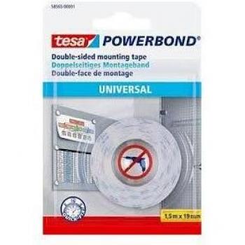 Tesa blister cinta adhesiva doble cara universal 1,5 m x 19 mm 58565-00001-00