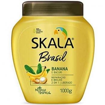 Skala - Máscara Capilar Bomba de Vitaminas Banana e Bacuri 1000g - Tratamiento Acondicionador y Co-Wash, Restaurador de Fibra Capilar, Nutritivo, Anti-F