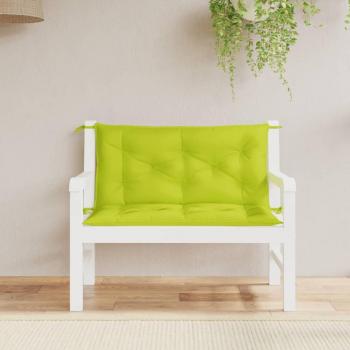 Garden Bench Cushions 2 pcs Bright Green 100x50x7 cm Oxford Fabric