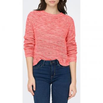Only Jersey de punto de mujer de manga larga con cuello caja