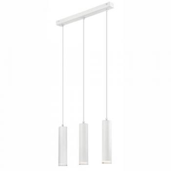 Lámpara de Suspensión Franco EPIKASA, Metal y Acrílico, Blanca, 90x50x8 cm