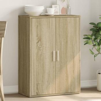 Aparador Trípoli de madera de ingeniería 84x60x31 cm con 2 puertas y 2 estantes