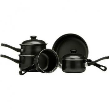 Premier Housewares Batería de Cocina, Acero de Carbono, Negro, Centimeters, 5
