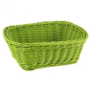 CESTA PP RECTANGULAR PISTACHO 23X18X8CM