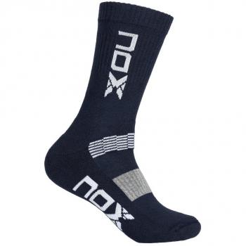 Calcetines Nox Azul/Blanco para Hombre - Ideales para Padel y Tenis