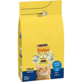 PURINA Friskies Sterilized Cat con salmón, atún y verduras - 1,5 kg