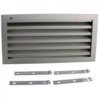Rejilla de pared F1 anodizada plata con pantalla de acero inoxidable - 400 x 200 mm - Renson