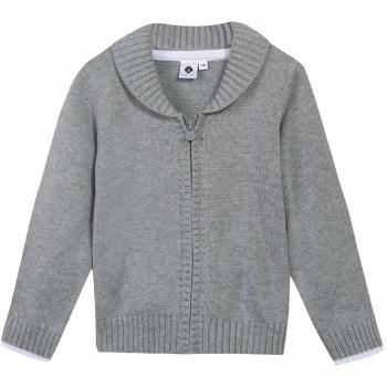 Grain de Blé Gilet en Maille, Chaleco de Traje para Bebés, Gris