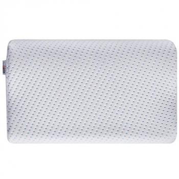 Almohada de Gel Viscoelástica Blanca y Azul Soporte para el Cuello Ortopédica Antialérgica 50x30 cm