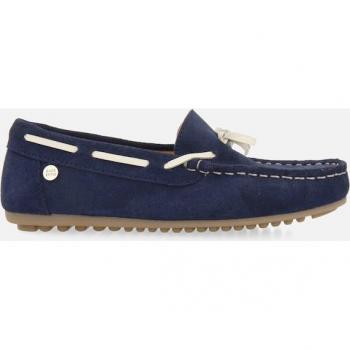 Asbury - Mocasines de niño y niña de piel estilo náutico en color azul marino