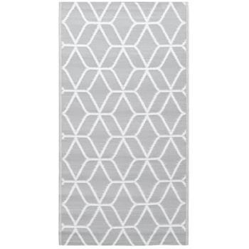 Alfombra de exterior PP gris 120x180 cm