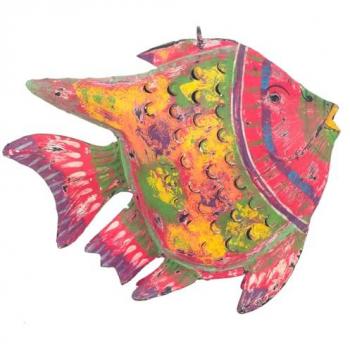 Figura de Pez Rojo Portavelas Marinero 29x36x10 cm - Signes Grimalt