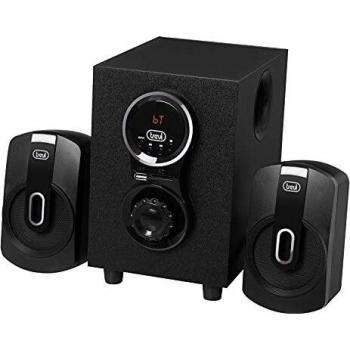 Altavoces 2.1 Trevi AVX 615 BT con Subwoofer Amplificado, Potencia de 30W, Bluetooth, USB, Micro SD, AUX-IN y RCA, Diseño Compacto en Color Negro