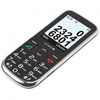 Olympia 2230 Comodidad de teléfono móvil con Teclas Grandes y Pantalla LCD de Colores Modelo Joy Plus, Color Negro