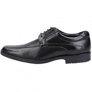 Hush Puppies Men's Brandon Black Leather Lace-Up School Shoe - Size 8 UK
