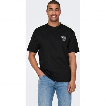 Camiseta Only & Sons manga corta cuello redondo - Color negro