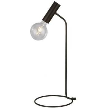 Lámpara de mesa Dulwich atenuable negra de metal 57 cm E27 estilo industrial-nórdico