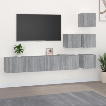 Mueble de pared para TV Día y Noche - Gris Sonoma