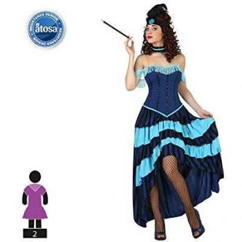 Disfraz Cabaretera Azul para Adultos XL (2 Piezas)