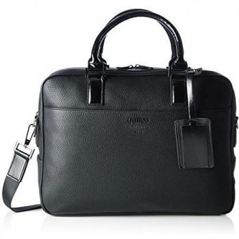 Guess Contemporary Casual Briefcase, Bolso de Mano para Hombre, Negro
