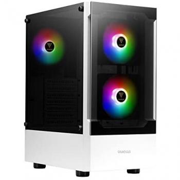 Gabinete Gamer Talos E3 Mid Tower ATX Blanco con 3 Ventiladores ARGB de 120 mm y Panel de Vidrio Templado