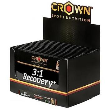 Crown Sport Nutrition Recuperador Muscular 3:1 Recovery+ con Aislado de Whey Sabor Chocolate Caja 10x50g